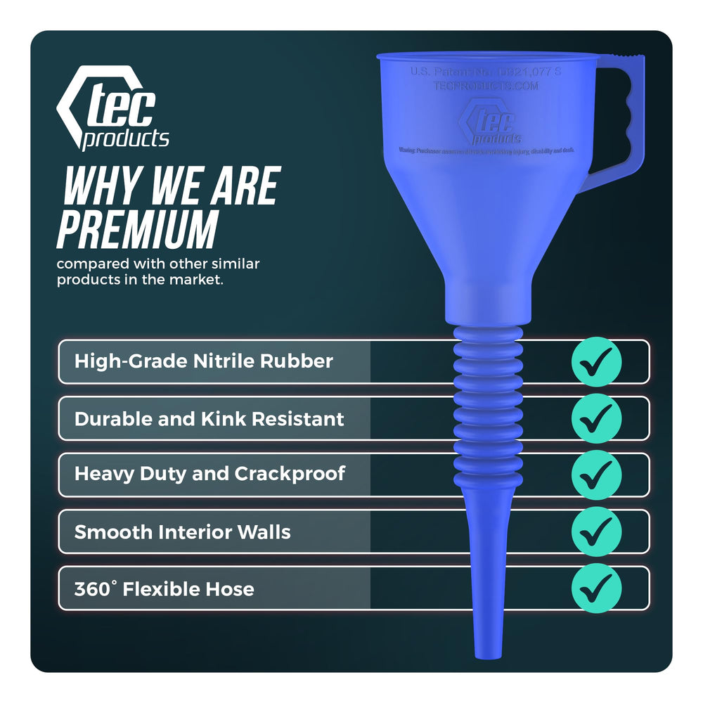 TEC Products FlexAll single-piece nitrile rubber design resists cracking during use.