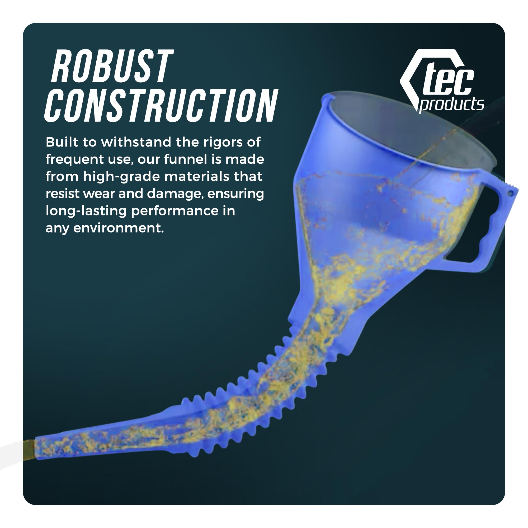 TEC Products FlexAll USA-made oil funnel for reliable performance.