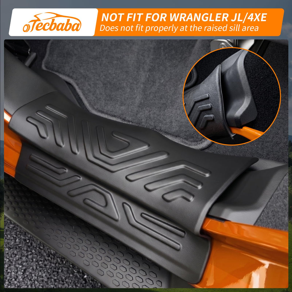 Tecbaba anti-slip sill surface adds safety when stepping into your Jeep.