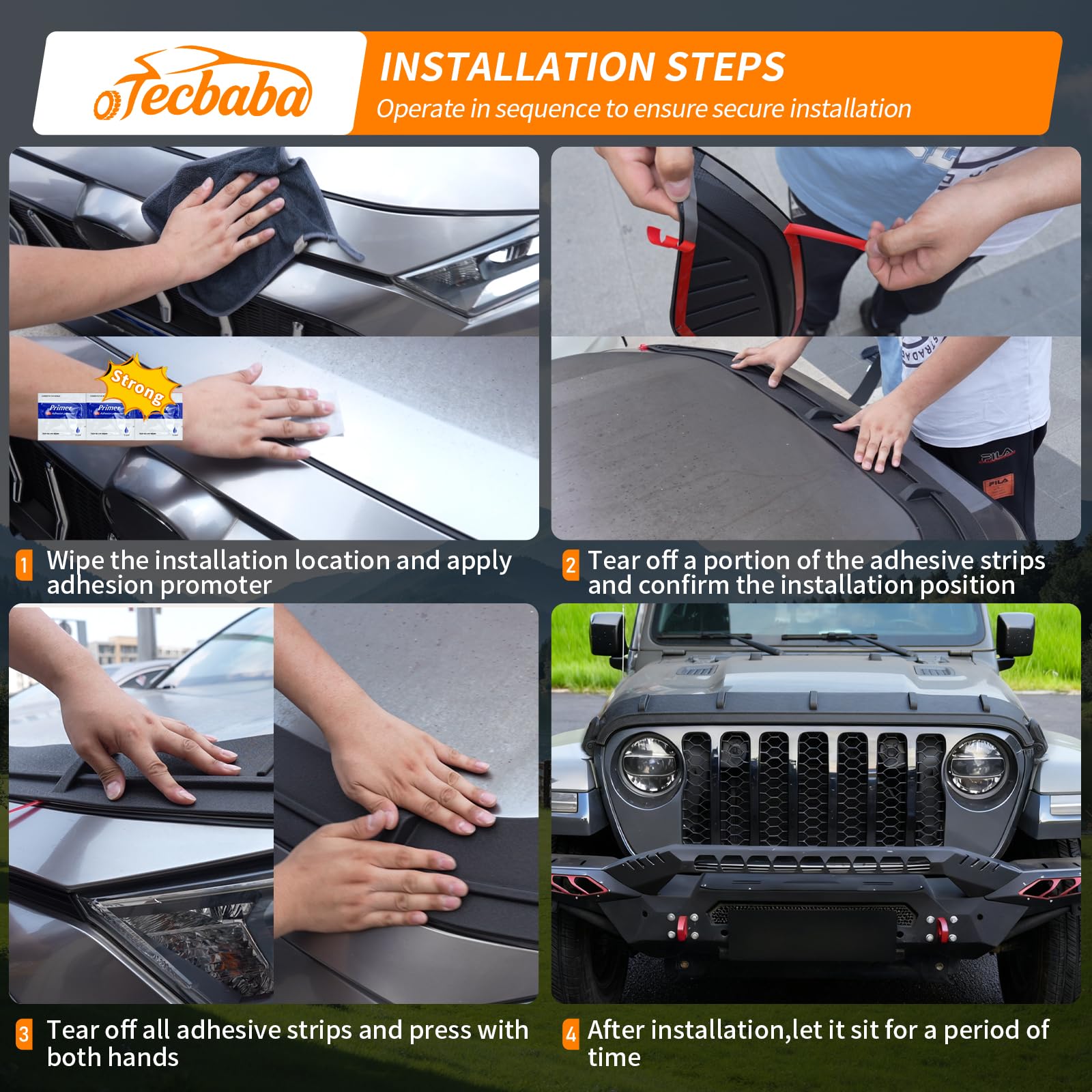 Tecbaba hood shield demonstrates UV protection for long-term color.