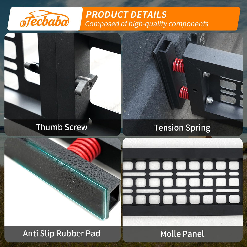 Thumb screws enable tool-free, quick installation of the Tecbaba divider.