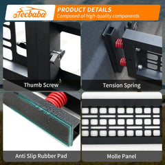 Thumb screws enable tool-free, quick installation of the Tecbaba divider.