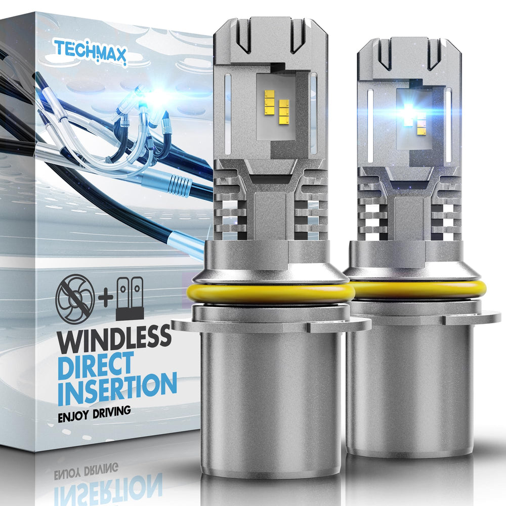TECHMAX 9007 Fog light beam pattern delivers wider, clearer road illumination.