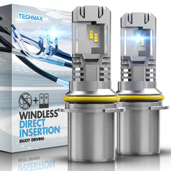 TECHMAX 9007 Fog light beam pattern delivers wider, clearer road illumination.