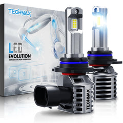 TECHMAX 9012 fog light bulb pack delivering brighter road visibility.