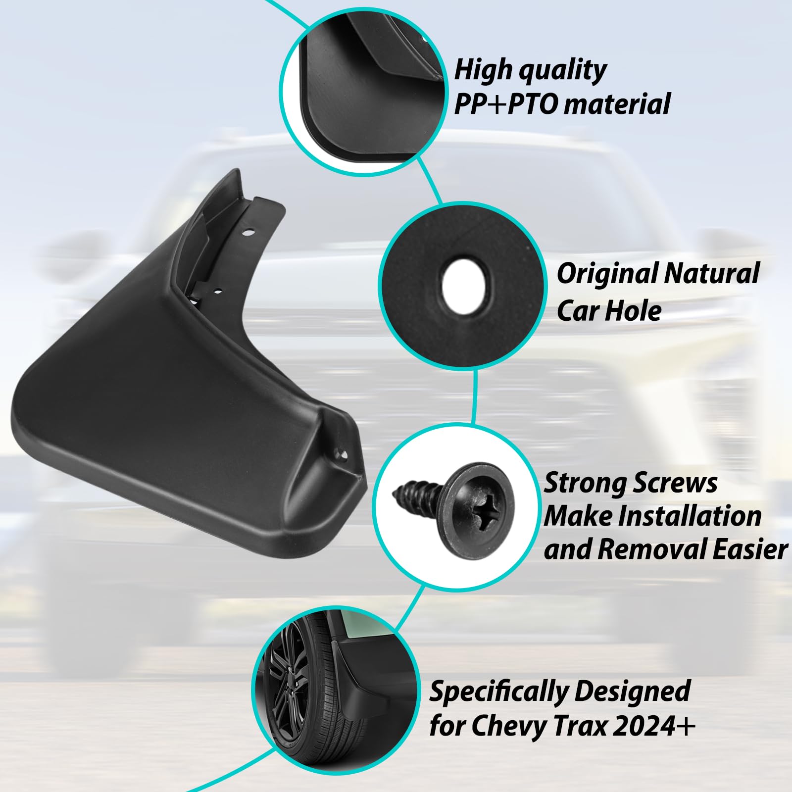 TECHPICCO mud flap front-right provides matched protection and clean look