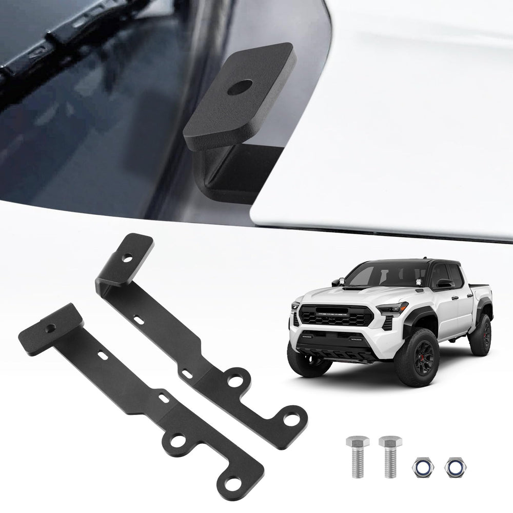 TECHPICCO ditch light bracket on Tacoma passenger side for improved visibility