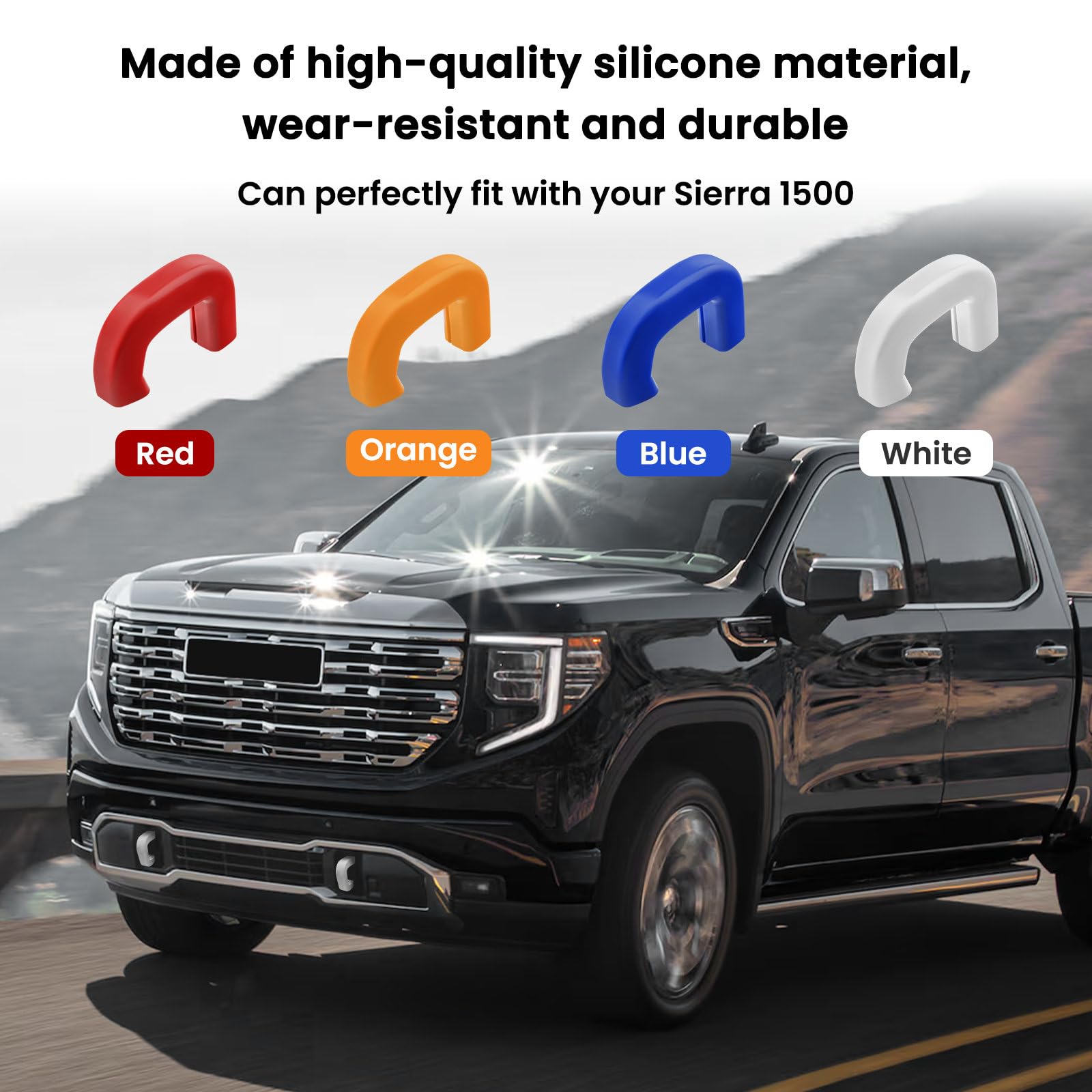TECHPICCO front-end protection white cover shielding hooks from road debris