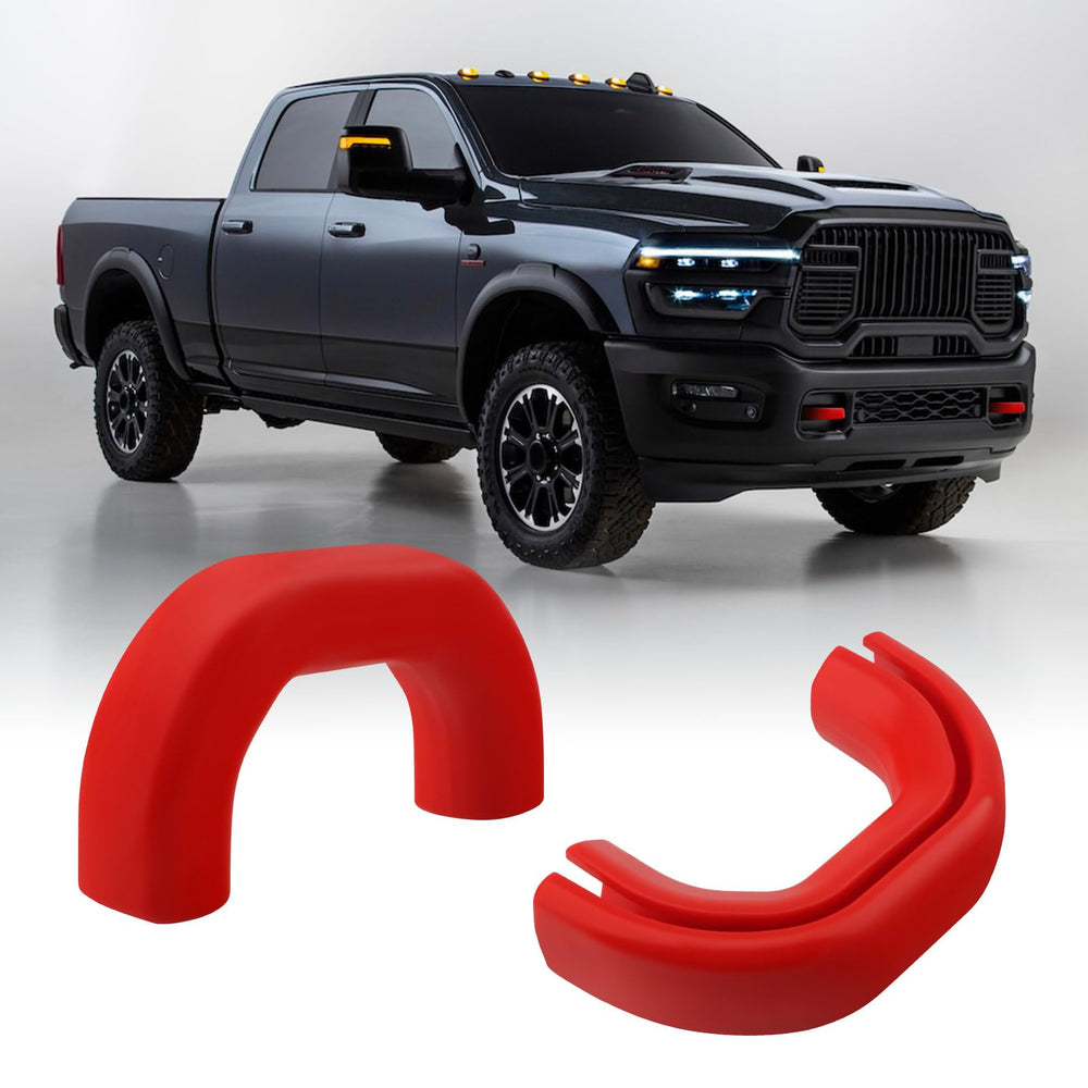 TECHPICCO front tow hooks cover on RAM 2500/3500 for rugged, seamless look
