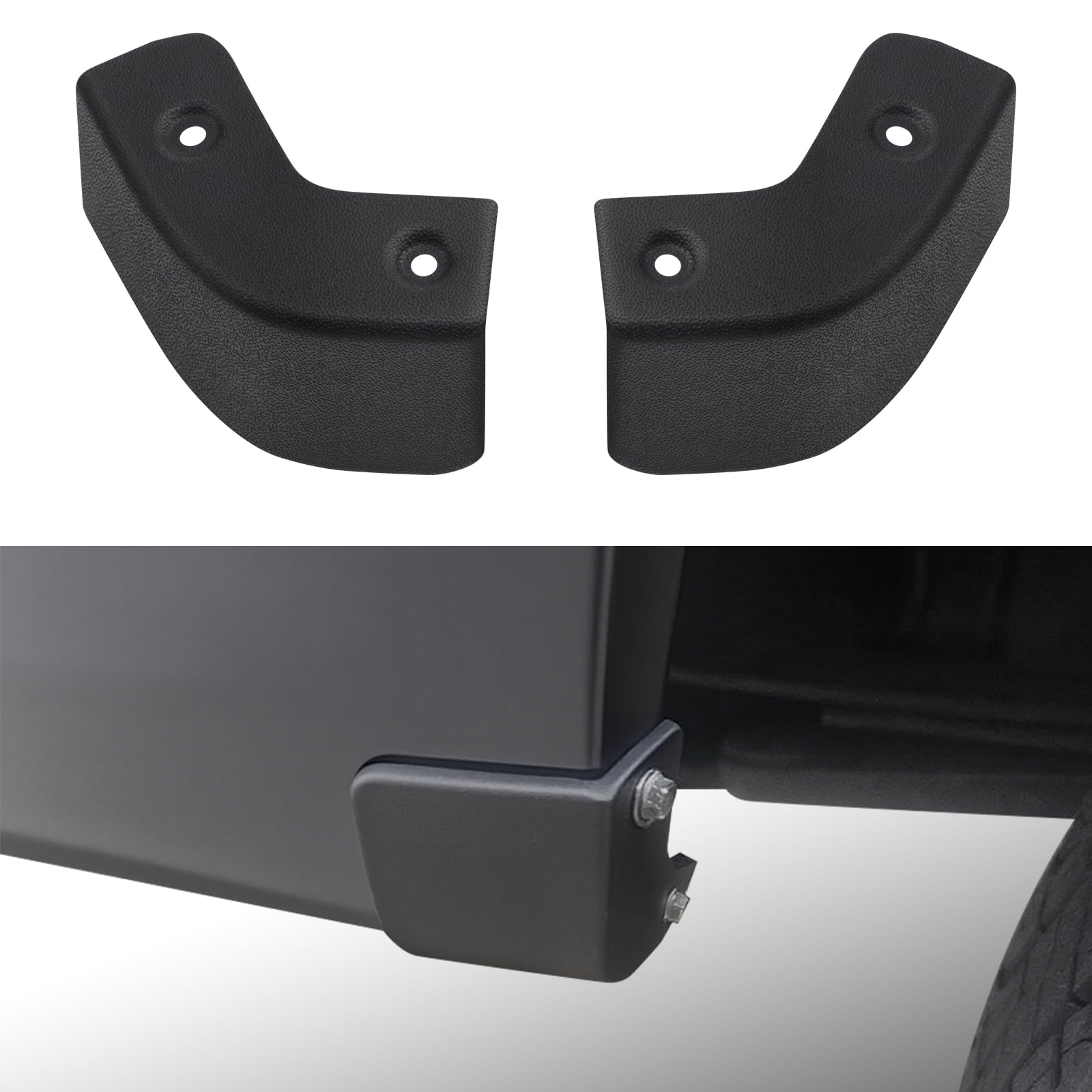 TECHPICCO mud flap delete for F-150 rear view enhances style while reducing splash.