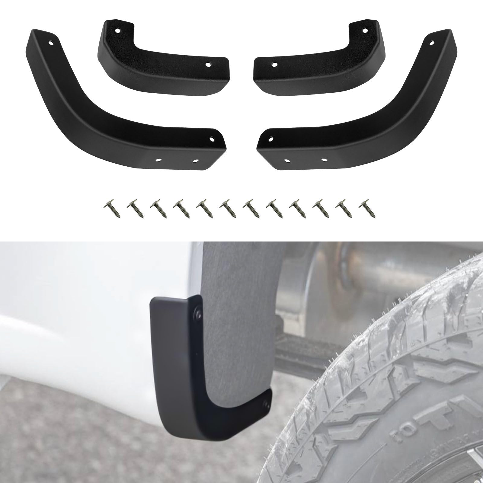 TECHPICCO mud flap delete front view on Silverado 2019-2026 enhances exterior styling