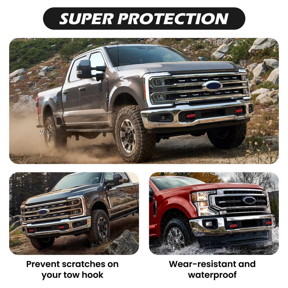 TECHPICCO protection shields front tow hooks from debris and weather.