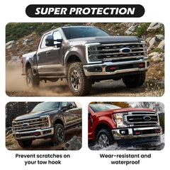 TECHPICCO protection shields front tow hooks from debris and weather.