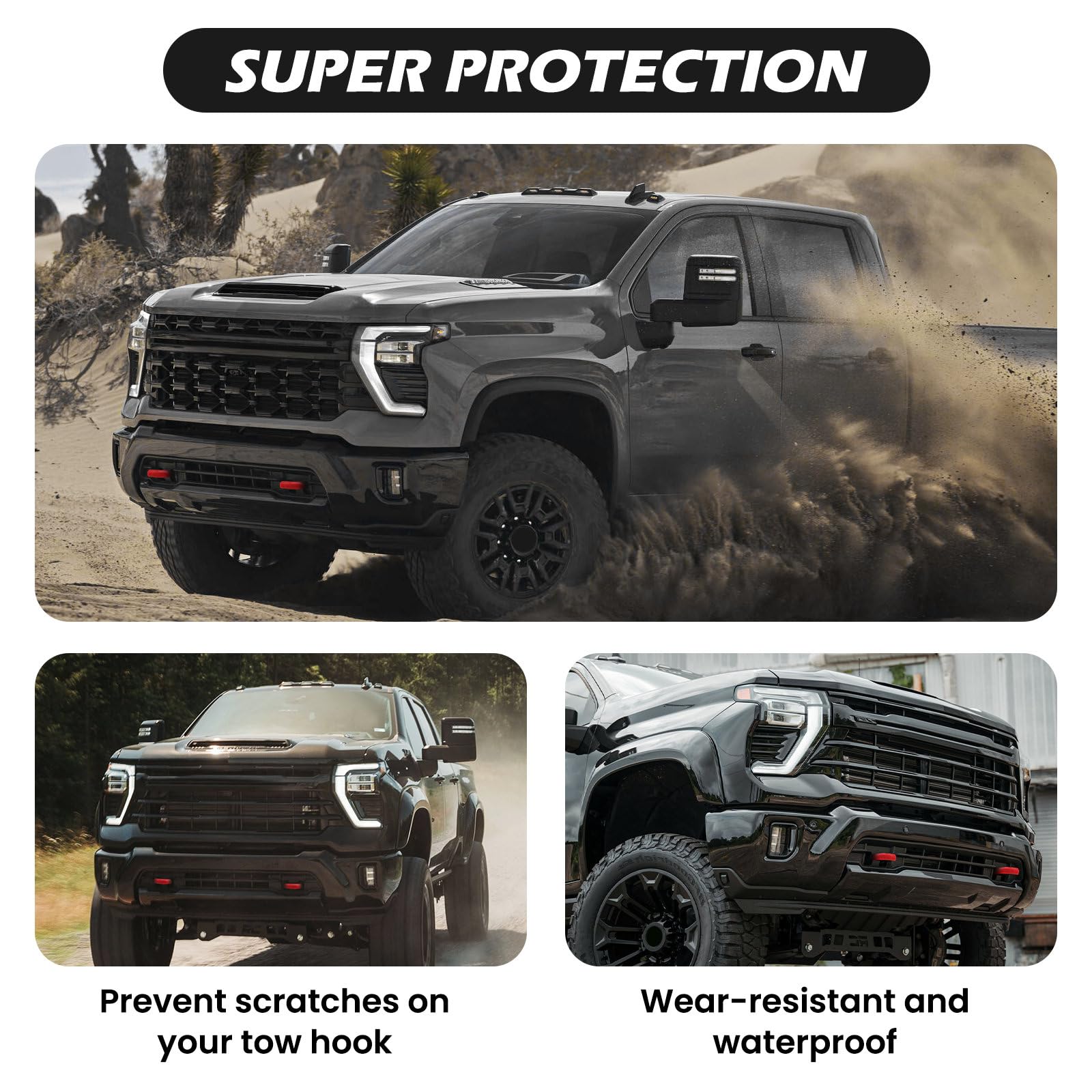 TechPicco Silverado 2500/3500 HD red cover enhances protection and style