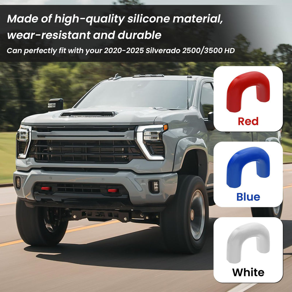 TechPicco Silverado front-end cover red delivers a personalized rugged look