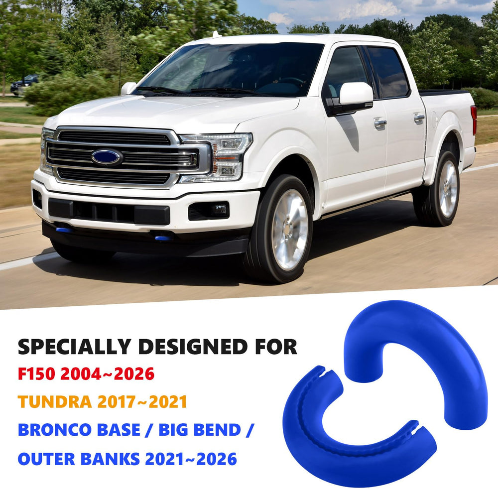 TechPicco Tow Hook Cover on Bronco adds blue detail and protection for front hooks