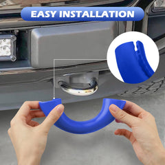 TechPicco silicone tow hook cover offers durable protection with blue finish