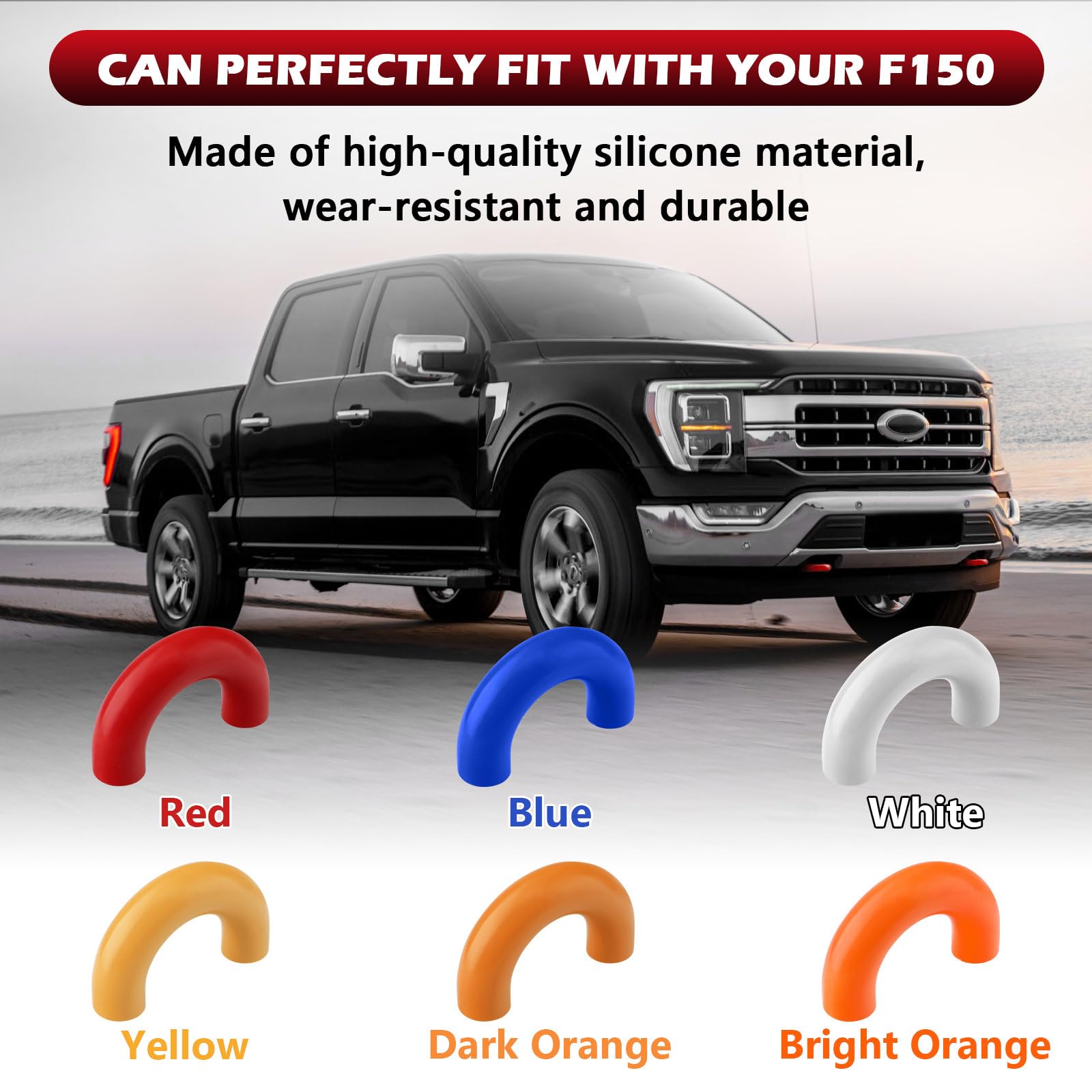 TECHPICCO Bronco Outer Banks tow hook cover, front view, weather-resistant and cohesive appearance.