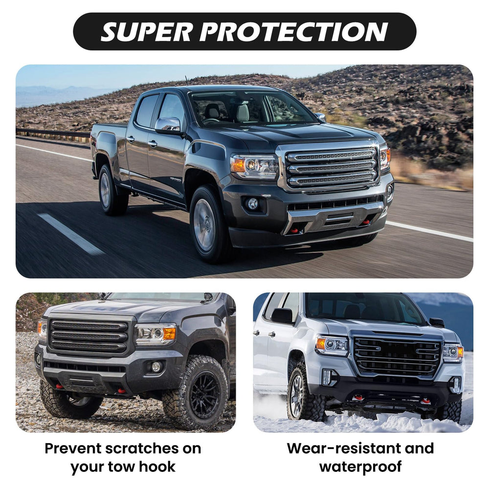 TECHPICCO GMC Canyon detail tow hooks cover showcases a crisp, custom look