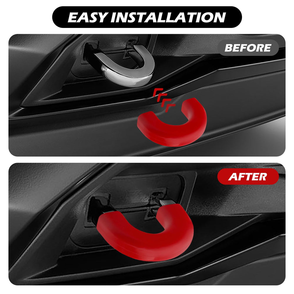 TECHPICCO GMC Canyon tow hooks covers installed deliver a snug fit and protection