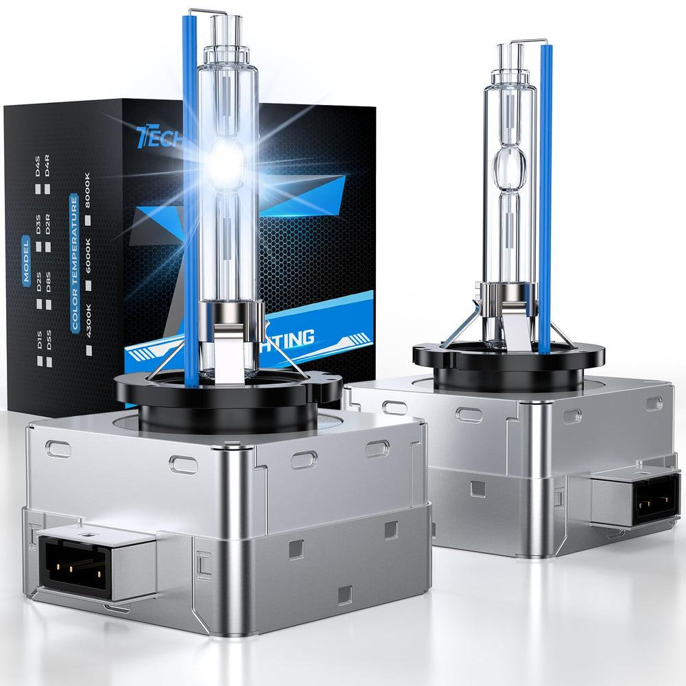 TechWizHub D3S HID bulbs emit 8000K white-blue light for clearer night driving