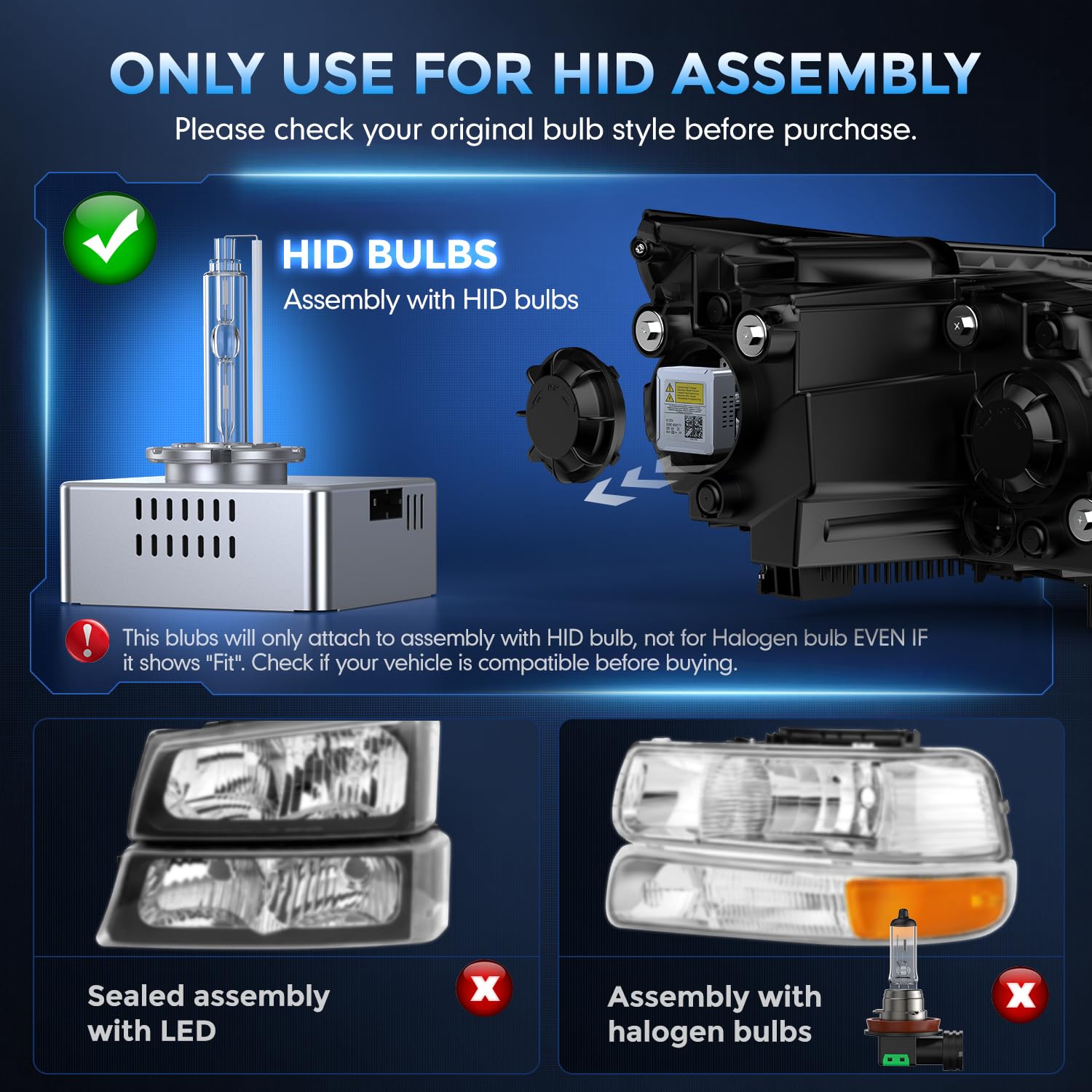 TechWizHub D5S HID bulbs easy-install illustration for 1:1 OEM replacement.