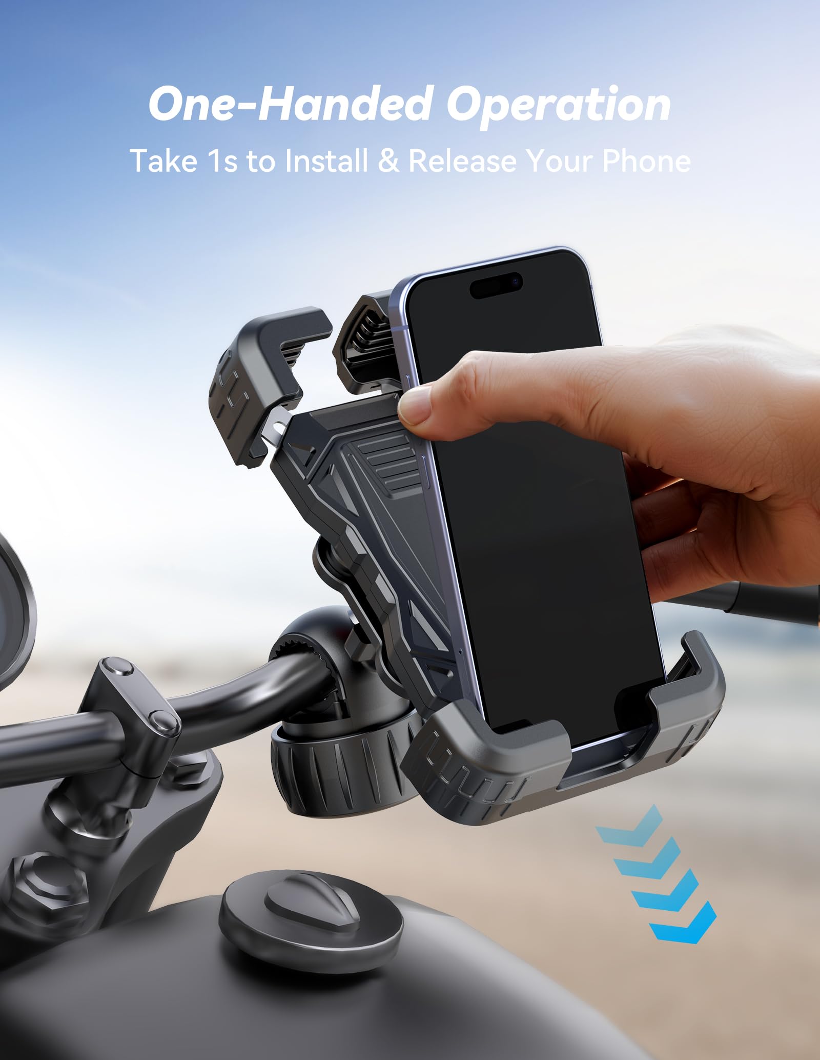 TECKNET 360° rotation feature enabling portrait or landscape viewing during rides