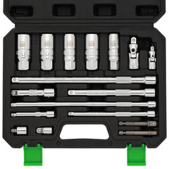 TecoTek 17-piece drive tool set, complete kit for DIY vehicle maintenance.