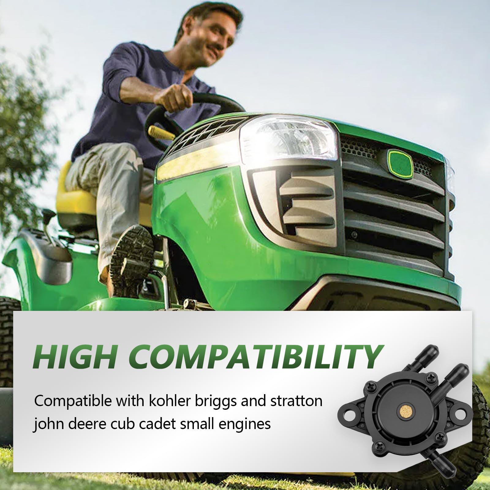 Tecreddy fits John Deere, Cub Cadet, Kawasaki and Yamaha small engines.