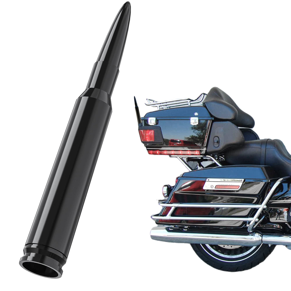 Tecreddy short antenna for Harley-Davidson – compact, improved signal reception.