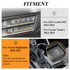 Tectary Auto Start-Stop Eliminator for GR Corolla IMT installation view with wiring approach
