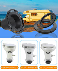 TeegRoow flush ball seal close-up with precise fit for Dometic toilets