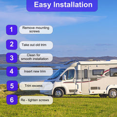 TeegRoow RV Weather Stripping close-up-corner-flexibility enables smooth bends