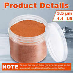 Teenyyou cerium oxide powder closeup shows fine 3.5 μm particle size for precise buffing.