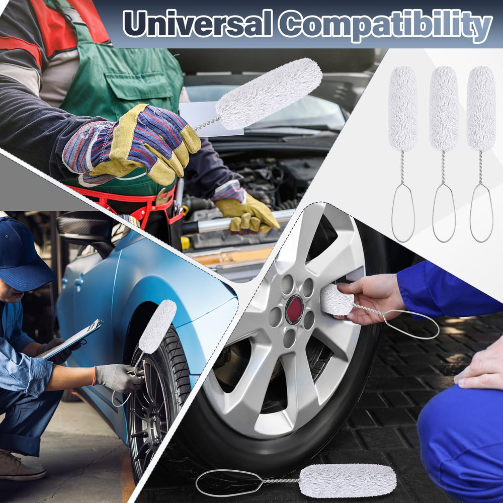 Galvanized steel wire handle provides sturdy control during tire lubrication tasks.