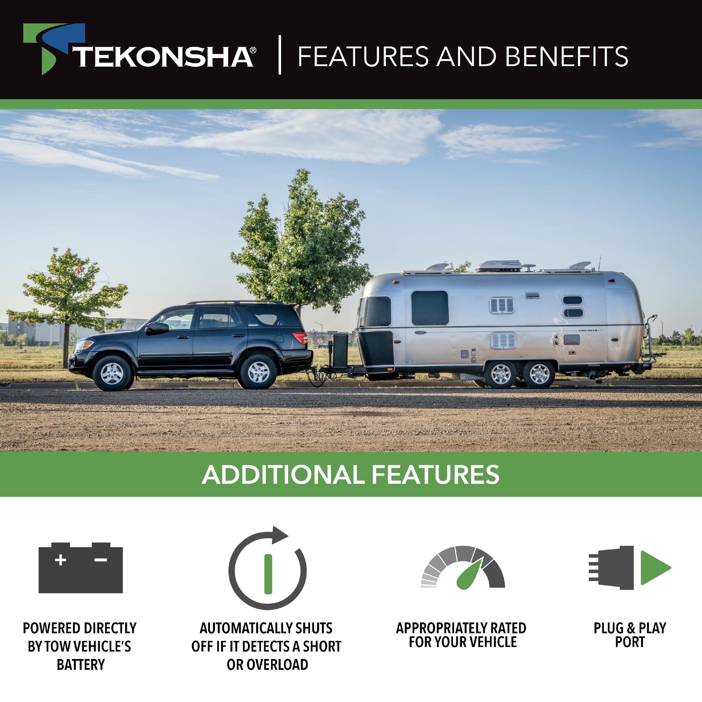 Tekonsha 305000 copper wires with braided mesh highlighting durability and heat protection