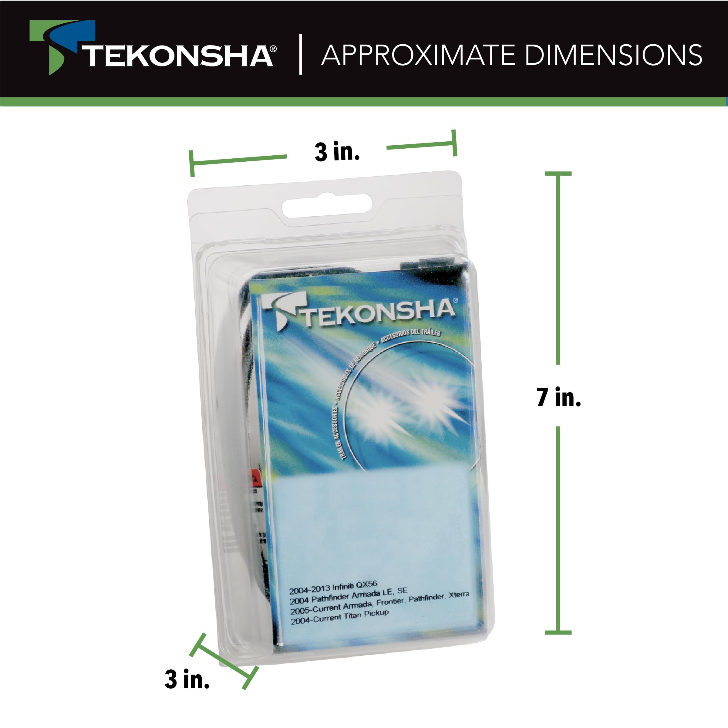 Tekonsha 305000 vehicle end connection illustrating factory plug compatibility