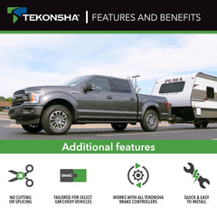Four-pin connectors ensure quick, secure Tekonsha brake controller installation.