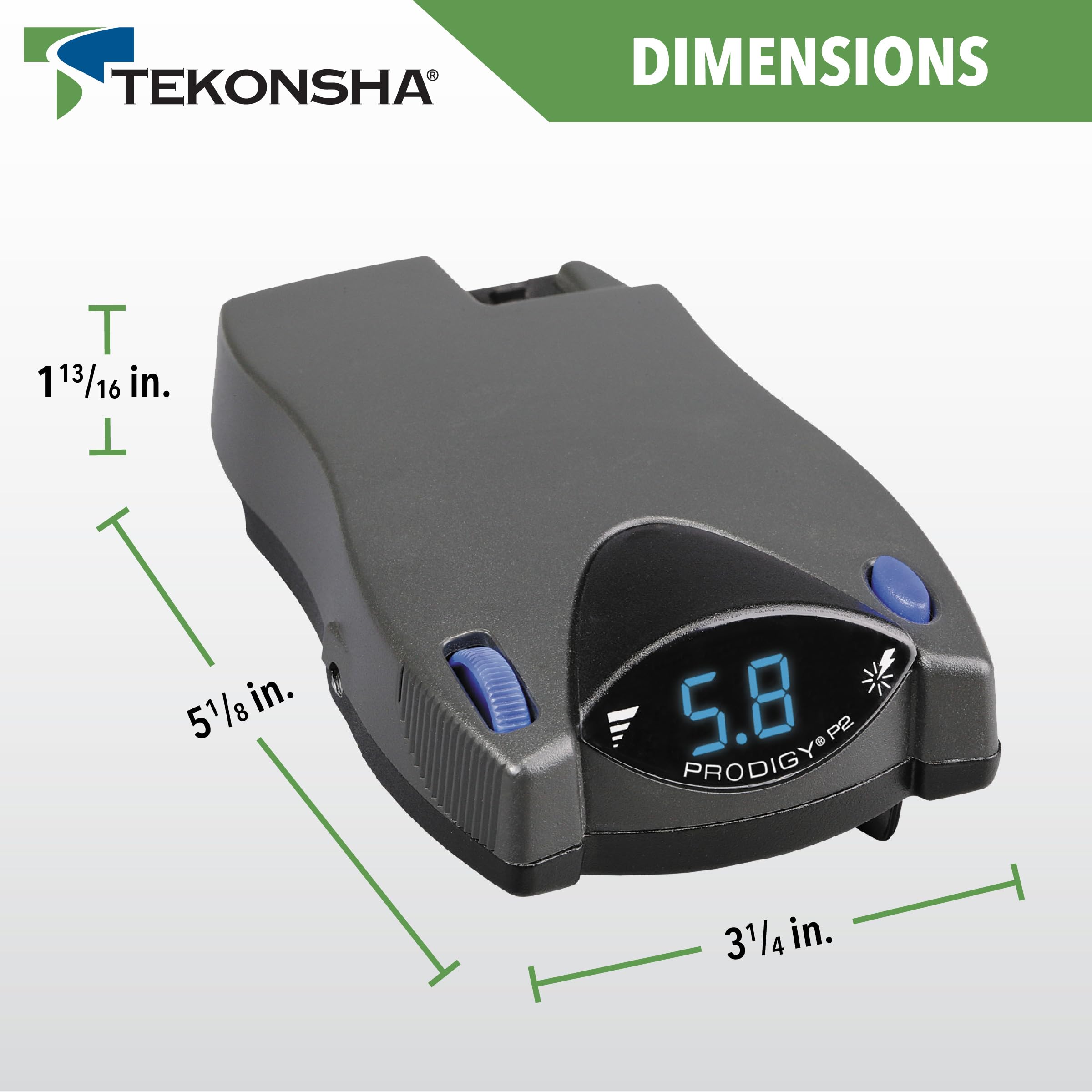 Compact installation of Tekonsha P2 under the dash for easy setup