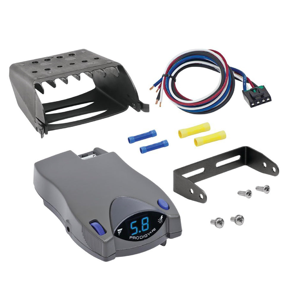 Tekonsha Prodigy P2 dash display shows real-time trailer braking data