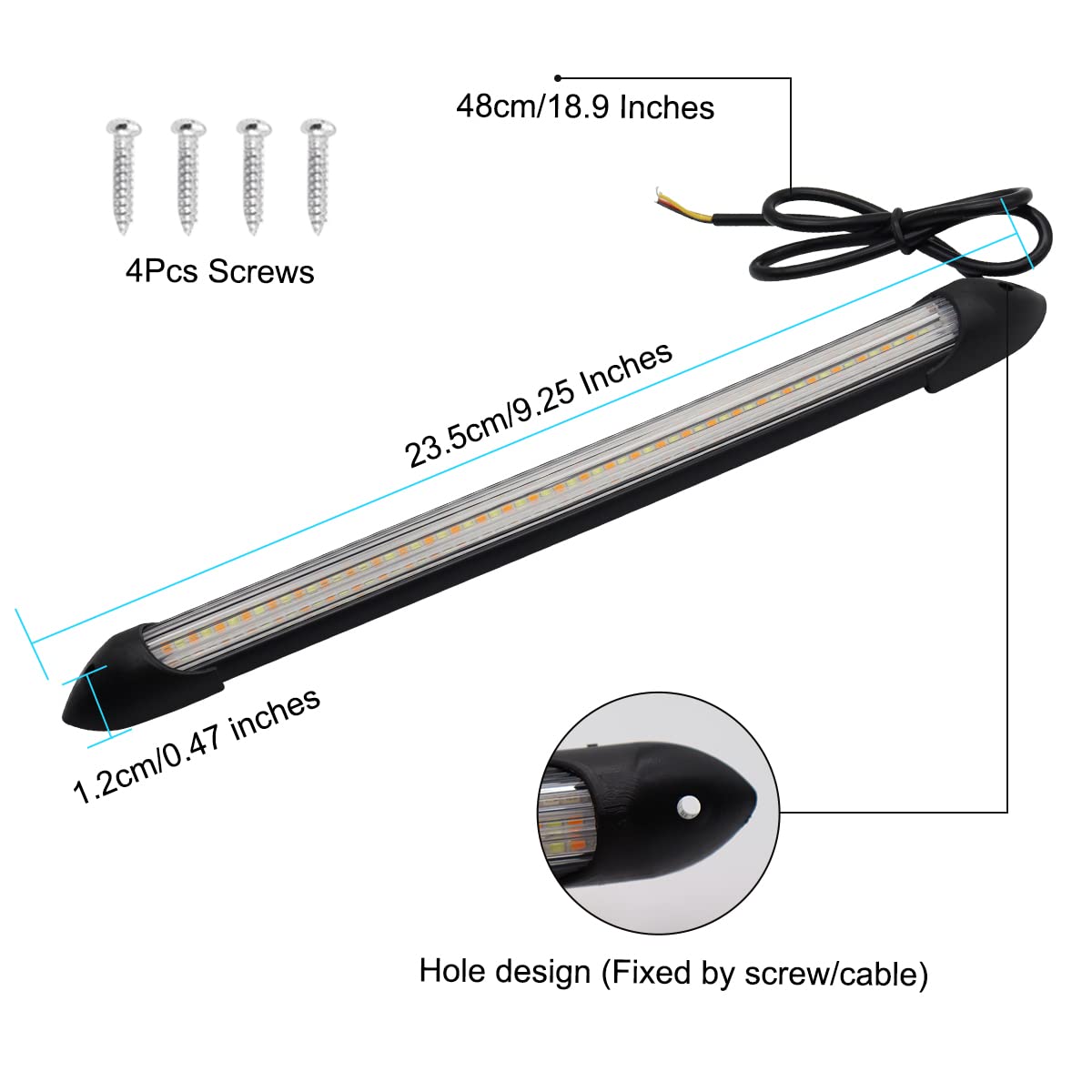 TEKSHINNY high-brightness LEDs improve road presence during daylight.