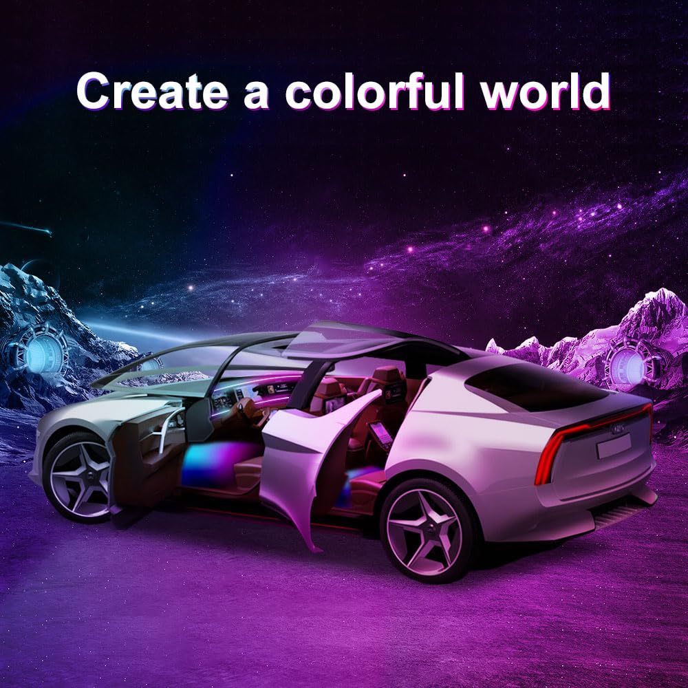 TEKSHINNY six-strip dreamcolor kit delivers dynamic ambient effects inside your vehicle.