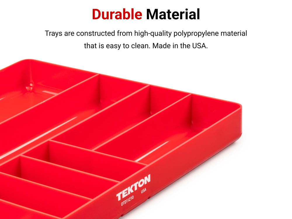 TEKTON durable polypropylene tray designed for easy cleaning.