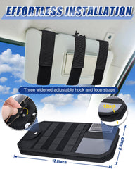 Telawsfun visor organizer with sunglasses clip enables quick access during commutes.