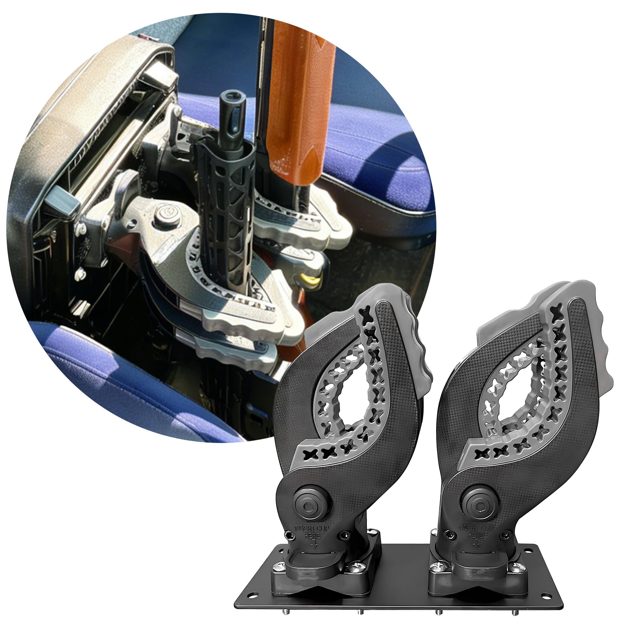 Telfair gun rack for Can-Am Defender under front-seat keeps gear within reach