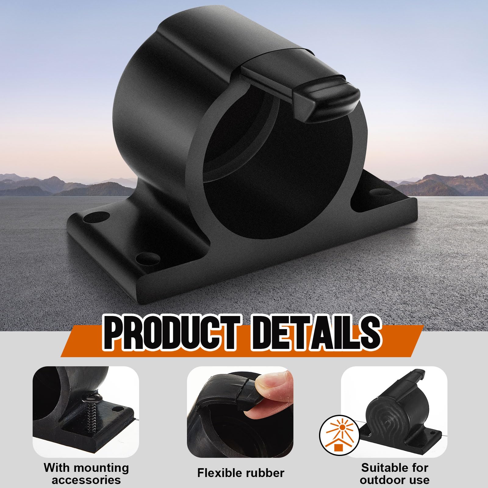 Tellegloww trailer plug protector includes screws for quick install