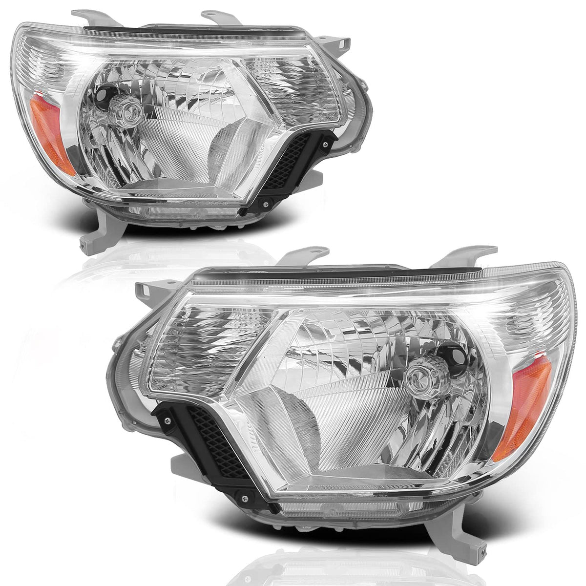 Telpo Tacoma 2012-2015 left chrome headlight housing with enhanced visibility