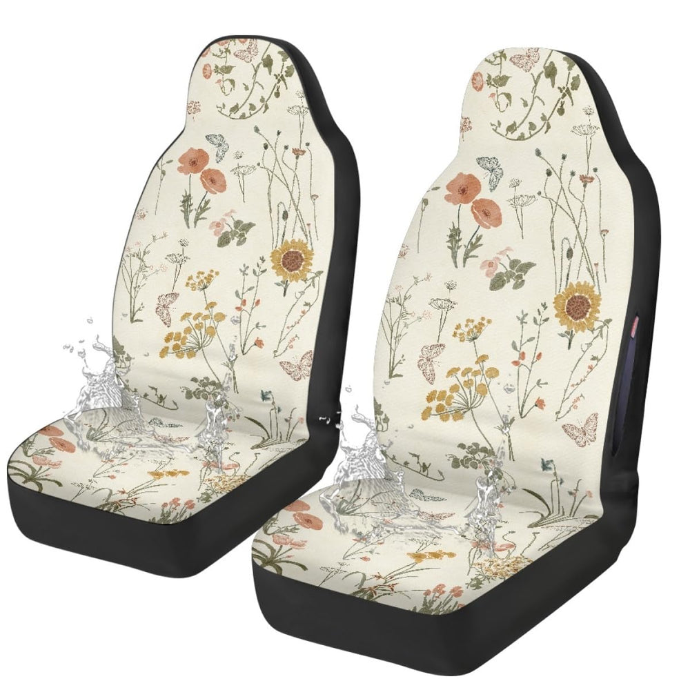 Temdrsuy boho seat cover front pattern shields seats from spills with a stylish floral look.