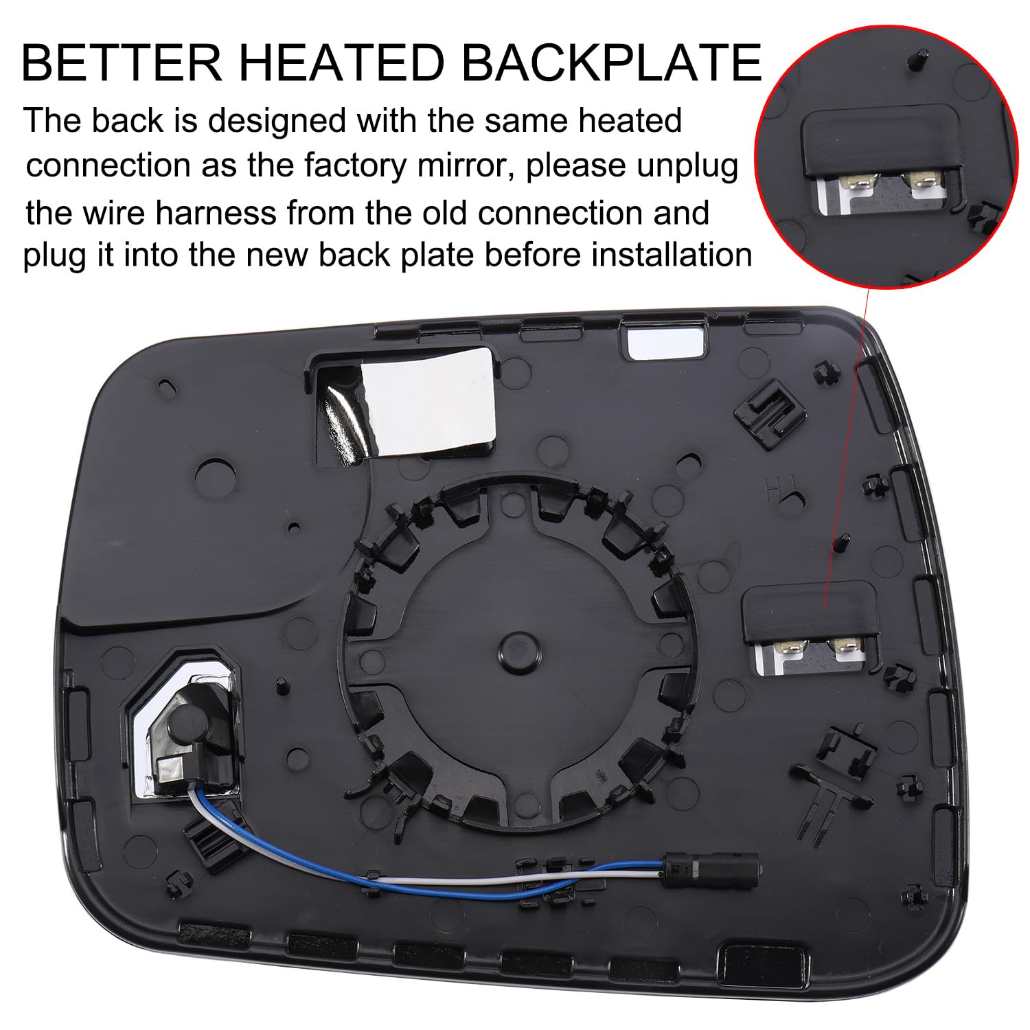 Tempsnow heated glass ensures quick ice clearance on the Ram mirror