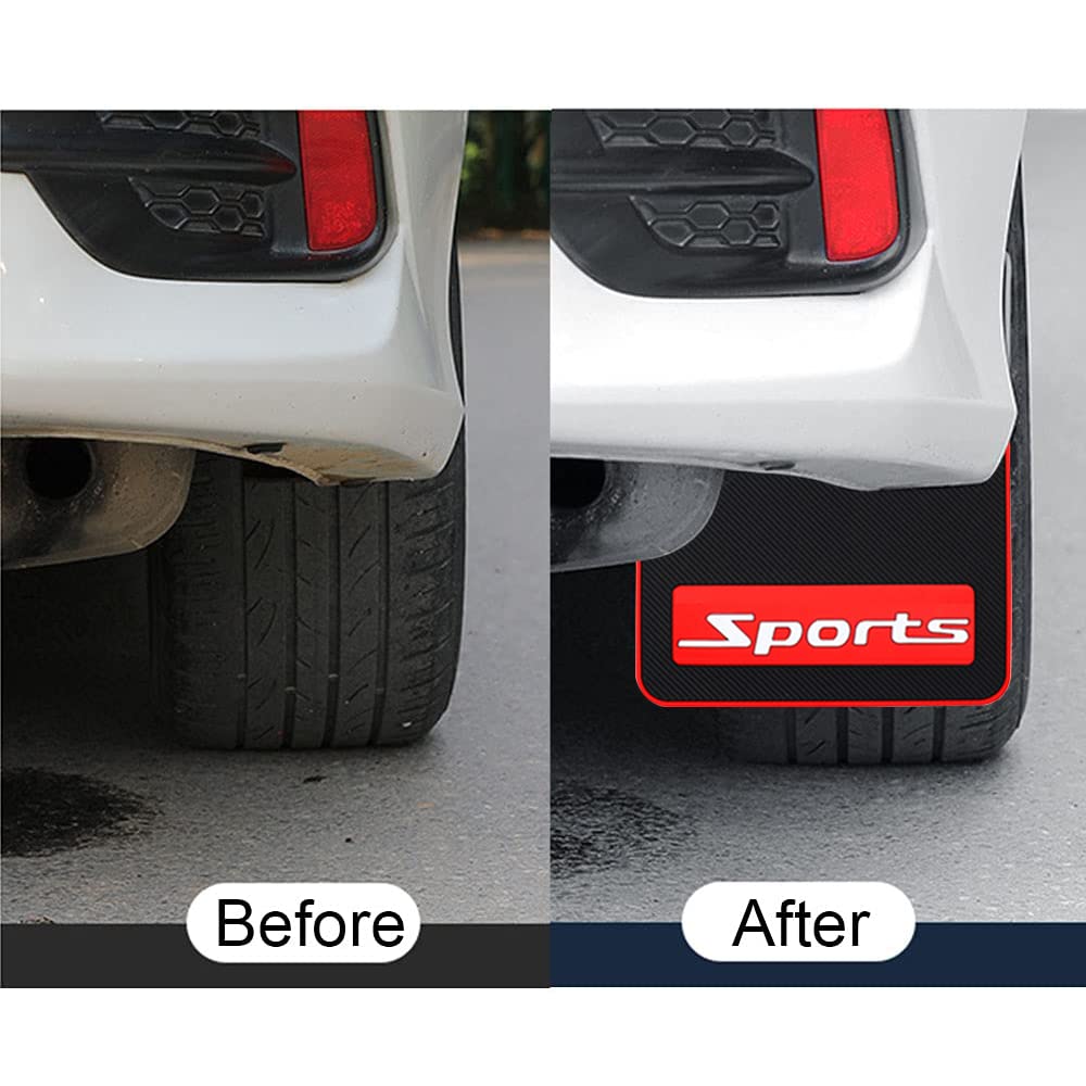 Tempsnow mud flaps install by aligning with factory holes and drilling where needed.